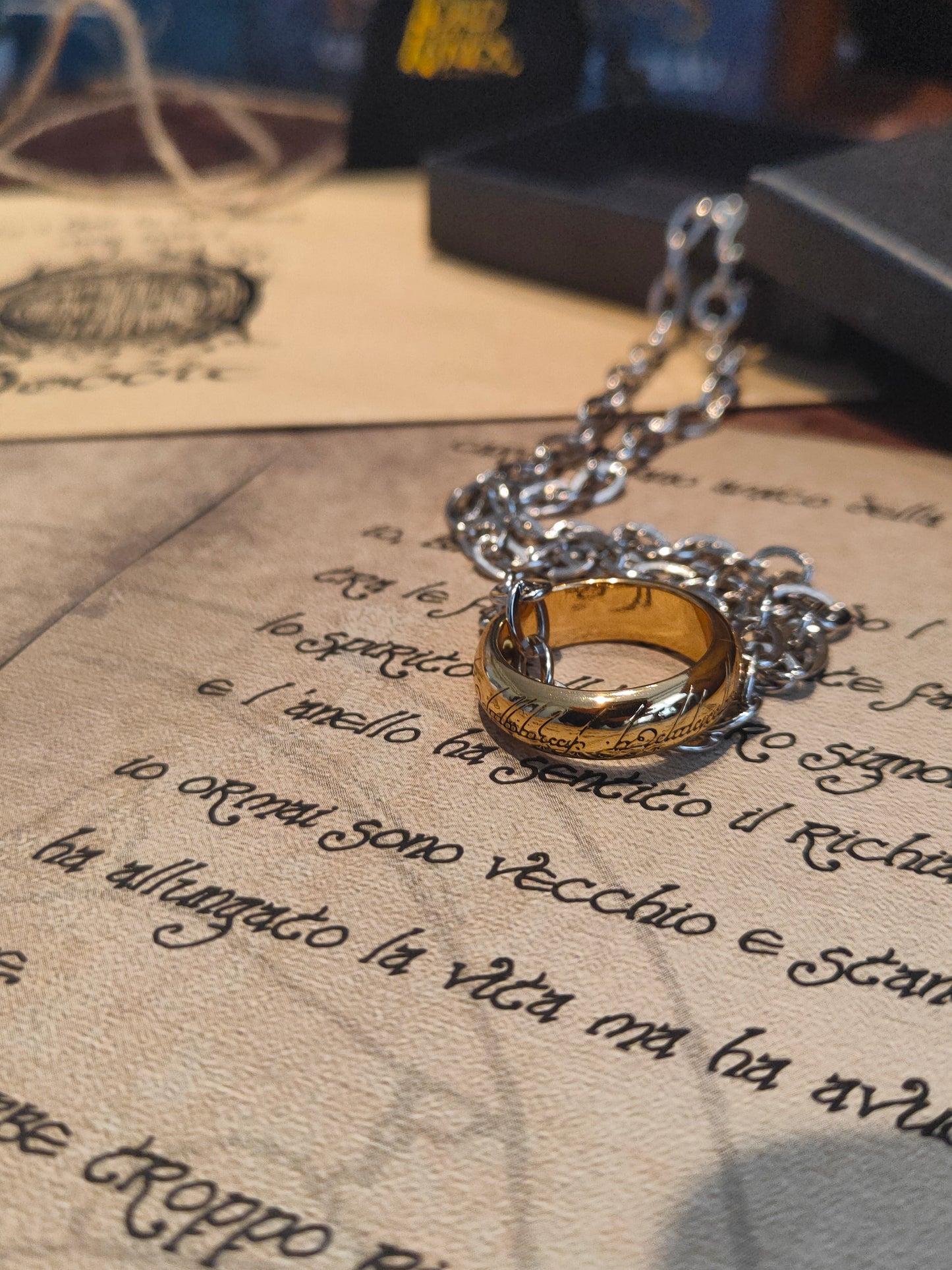 L’Unico Anello – Il Signore Degli Anelli – Lo Hobbit – LOTR – in OMAGGIO Lettera di Bilbo Baggins Personalizzata
